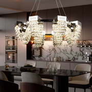 Candelabru Cristal LED 24W, STRATUS Regalis, Diametru 80cm, Crom Lucios, Inaltime Reglabila, Lumina Calda Neutra Rece 3000K/4000K/6000K, Metal si Cristal Candelabre Cristal Default Title Alessandro Design