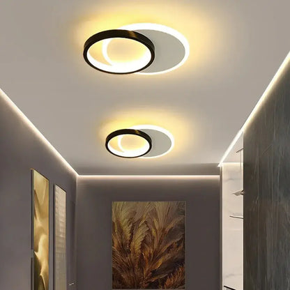 SMALON LED nástěnné svítidlo 26W, 2 kruhy, studené/teplé/neutrální světlo, černá bílá LED lustr Výchozí název Alessandro Design