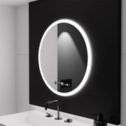 LED kulaté zrcadlo, 70 cm, Elysee MotionGlow Marcello, systém odmlžování, hodiny a teploměr, Dimabila zrcátka Marcello Výchozí název Alessandro Design