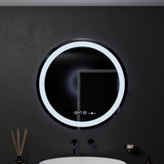 Kulaté LED zrcadlo, 60 cm, Celeste MotionGlow Marcello, Demister System, Hodiny & Teploměr, Stmívatelné, Teplé Neutrální Studené světlo 3000K/4000K/6000K Zrcadla Marcello Výchozí název Alessandro Design