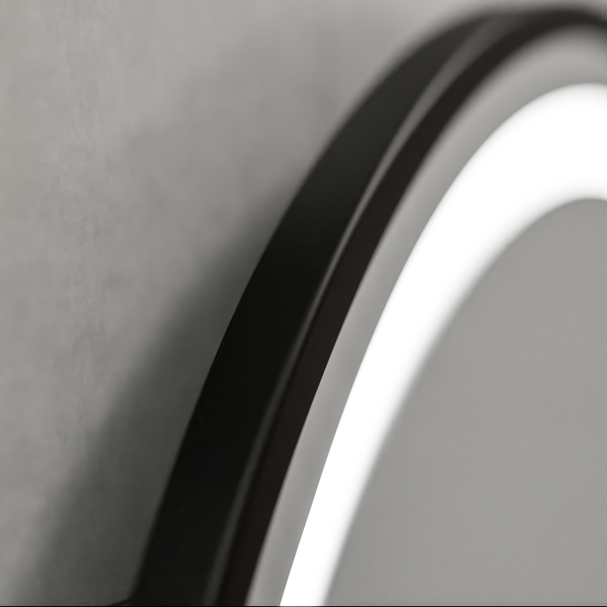 LED kulaté zrcadlo, 100 cm, Celeste Majesté Noir MotionGlow Marcello, systém odmlžování, hodiny a teploměr, stmívatelná zrcátka Marcello Výchozí název Alessandro Design