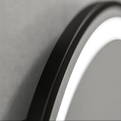LED kulaté zrcadlo, 60 cm, Celeste Majeste Noir Eleve MotionGlow Marcello, systém odmlžování, hodiny a teploměr, stmívatelná zrcátka Marcello Výchozí název Alessandro Design