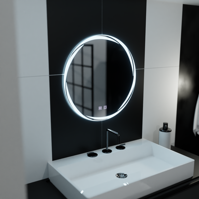 Kulaté LED zrcadlo 60cm, Spirallus Touch, Demister System, Stmívatelné