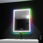 Obdélníkové LED zrcadlo 60X80cm, Spectrum Touch, RGB, Systém odmlžování Zrcadla Korman E Výchozí název Alessandro Design