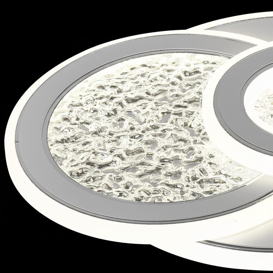 KOMPACTO LED lustr 47W, 3 kruhy, studené/teplé/neutrální světlo, bílé LED lustry Výchozí název Alessandro Design