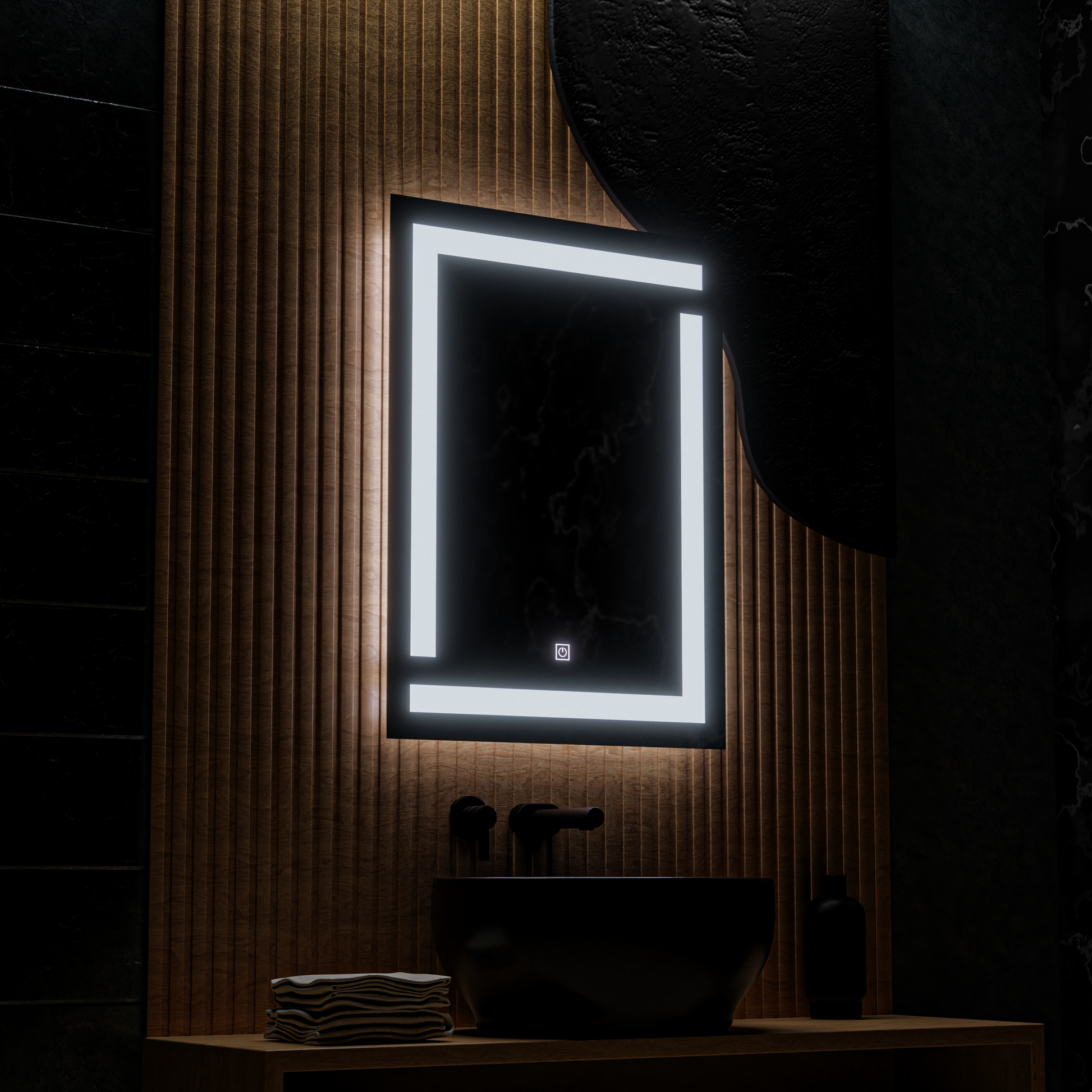 Giga LED Mirrors, 60x80cm, 14W, Touch, 6000K Light Korman Mirrors E Výchozí název Alessandro Design