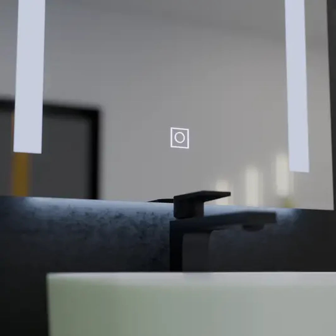 Obdélníkové LED zrcadlo, 50x70cm, Dual Light Základní dotyková LED zrcadla Výchozí název Alessandro Design