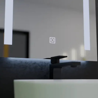 Obdélníkové LED zrcadlo, 50x70cm, Dual Light Základní dotyková LED zrcadla Výchozí název Alessandro Design