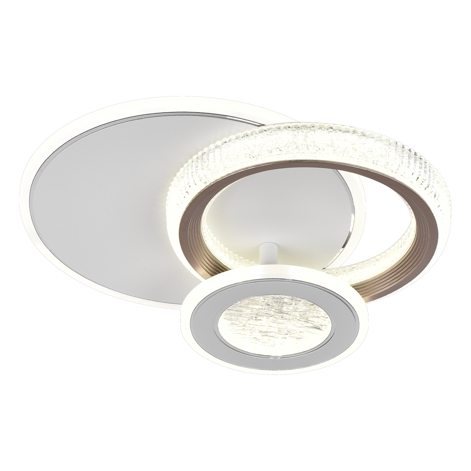 LED lustr NYXORA 44W, 3 kruhy, studené/teplé/neutrální světlo, bílé LED lustry Výchozí název Alessandro Design
