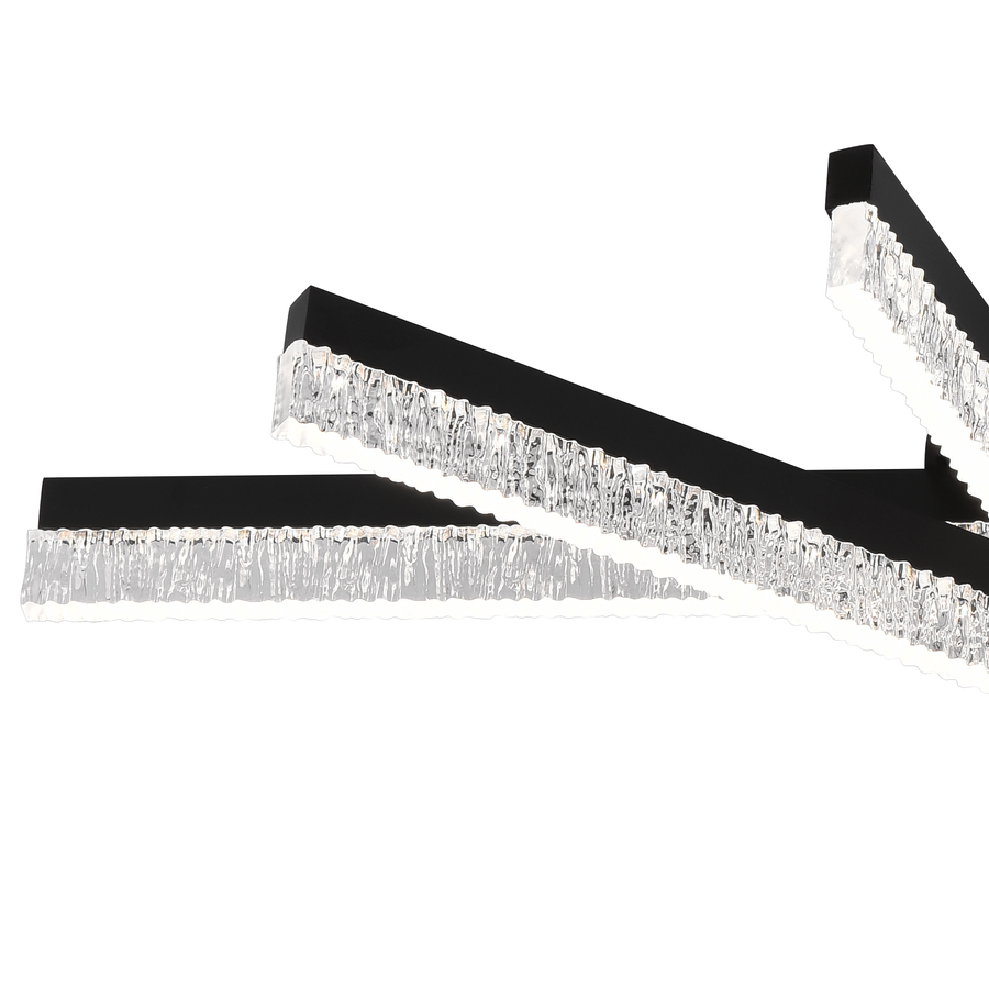 Lustra LED cu Telecomanda LT179/5BK, 68W, 5 Elemente, Lumina Rece/Clada/Neutra, Dimabila, Negru Lustre LED cu Telecomanda Default Title Alessandro Design