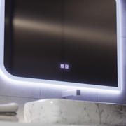 CLARIVO LED zrcadlo obdélníkové, 80X60cm, dotykové, Demister System Zrcadla Korman E Výchozí název Alessandro Design