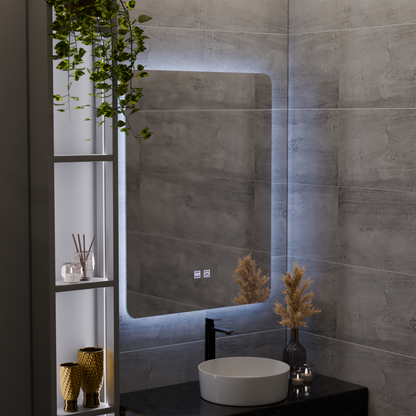 Touch Alexandra LED Mirror, Demister System 45X60cm Korman Mirrors E Výchozí název Alessandro Design