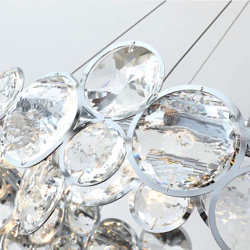 Angelica Crystal Lustr 6XE14 Silver, Průměr 49cm, Nastavitelná výška Moderní Lustry Výchozí název Alessandro Design