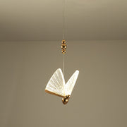 Akrylové LED závěsné světlo Butterfly 9W, teplé/neutrální/studené světlo 3000K/4000K/6000K, zlato, kov a akryl, výškově nastavitelné LED lustry Výchozí název Alessandro Design