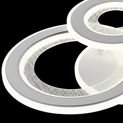 LED lustr 53W, 3 kruhy, studené/teplé/neutrální světlo, bílé LED lustry Výchozí název Alessandro Design