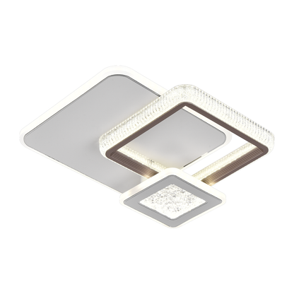 LED lustr NYXORA 51W, 3 čtverce, studené/teplé/neutrální světlo, bílé LED lustry Výchozí název Alessandro Design