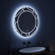 Zrcadlo LED Touch ASTRIX, 60cm, 6000K, Stmívatelné, Demister System Zrcadla Korman E Výchozí název Alessandro Design