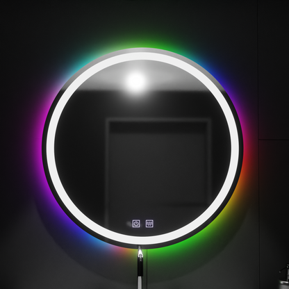 Kulaté LED zrcadlo 60cm, Spectrum Touch, RGB, Demister System Zrcadla Korman E Výchozí název Alessandro Design