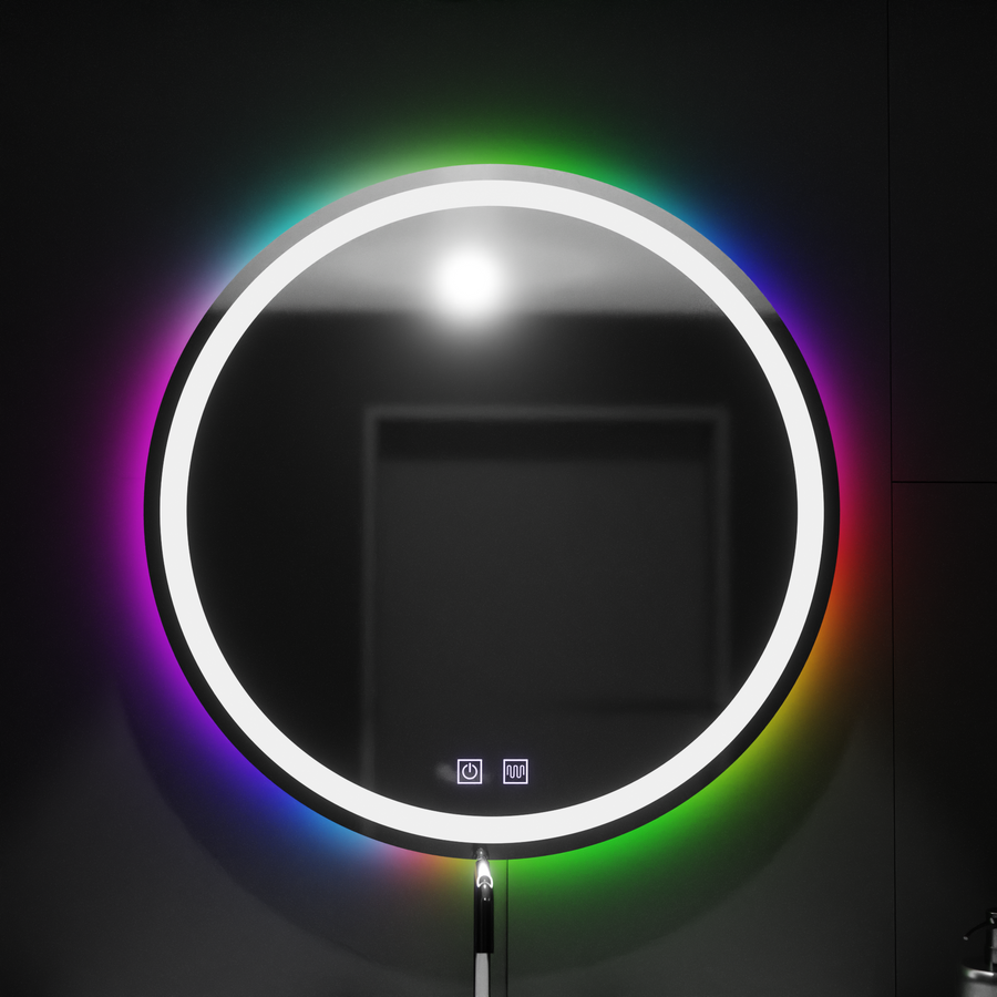Kulaté LED zrcadlo 60cm, Spectrum Touch, RGB, Demister System Zrcadla Korman E Výchozí název Alessandro Design