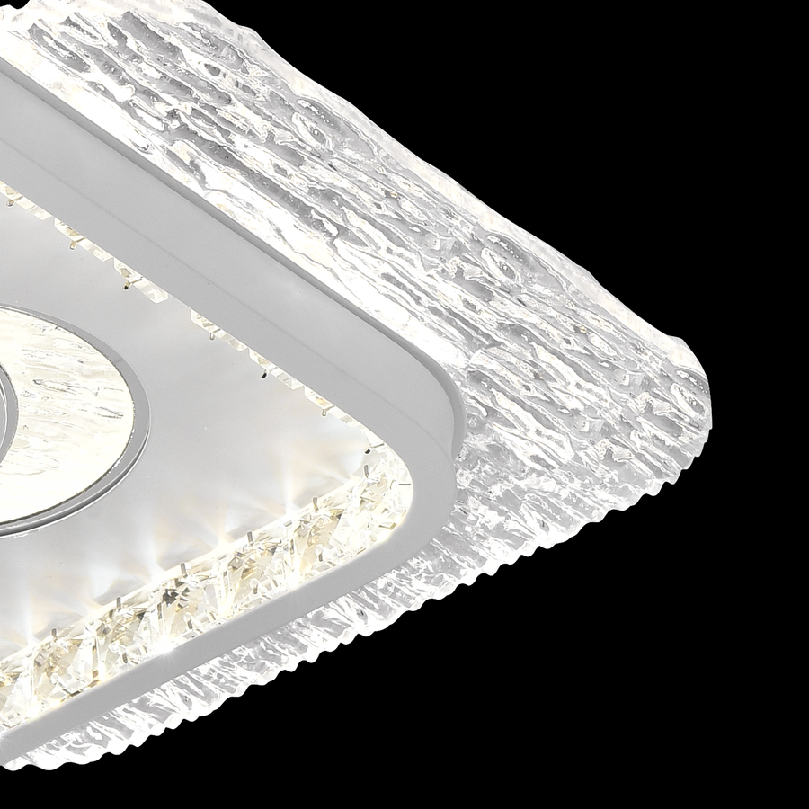 LED lustr PERU 38W, 2 čtverce, studené/teplé/neutrální světlo, bílé LED lustry Výchozí název Alessandro Design