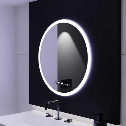 LED kulaté zrcadlo 50cm Giulia Sensor MotionGlow Marcello Systém odmlžování Hodiny a teploměr Dimabila Zrcátka Marcello Výchozí název Alessandro Design
