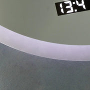 LED kulaté zrcadlo, 70 cm, Elysee MotionGlow Marcello, systém odmlžování, hodiny a teploměr, Dimabila zrcátka Marcello Výchozí název Alessandro Design