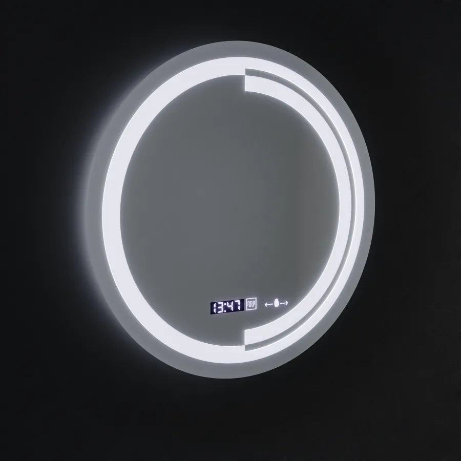 LED kulaté zrcadlo, 60 cm, MotionGlow Sensor Consuel Marcello, systém odmlžování, hodiny a teploměr, stmívatelná zrcátka Marcello Výchozí název Alessandro Design