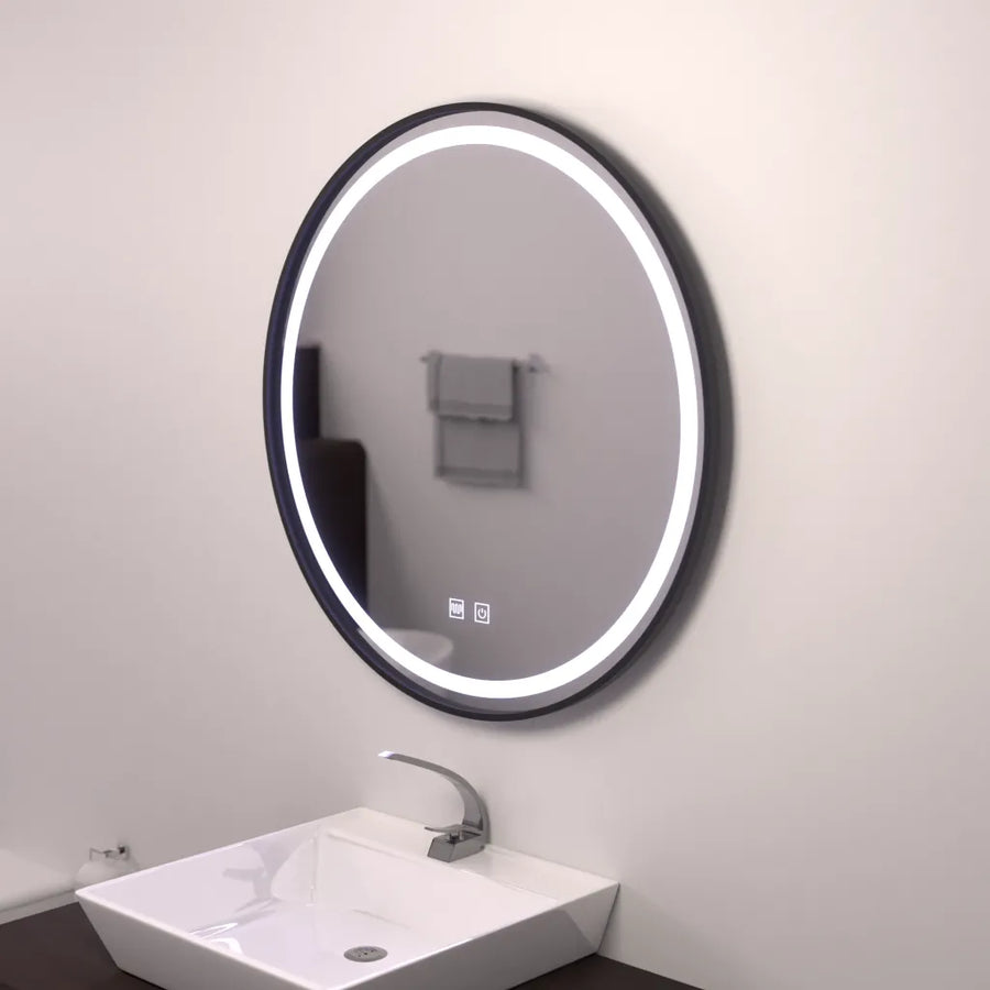 LED kulaté zrcadlo 60 cm, Lucea Touch, Demister System, stmívatelné koupelnové zrcadlo s LED a Demister Výchozí název Alessandro Design