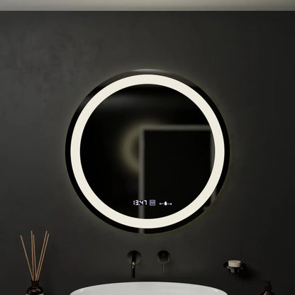 Kulaté LED zrcadlo, 60 cm, Celeste MotionGlow Marcello, Demister System, Hodiny & Teploměr, Stmívatelné, Teplé Neutrální Studené světlo 3000K/4000K/6000K Zrcadla Marcello Výchozí název Alessandro Design