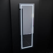 Obdélníkové LED zrcadlo, 45x140cm, Radarový senzor Giulia Marcello, Systém odmlžování, Hodiny a teploměr, Dimabila, Toaletní Zrcadla Toaletní zrcátka Výchozí název Alessandro Design