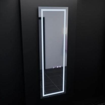 Obdélníkové LED zrcadlo, 45x140cm, Radarový senzor Giulia Marcello, Systém odmlžování, Hodiny a teploměr, Dimabila, Toaletní Zrcadla Toaletní zrcátka Výchozí název Alessandro Design