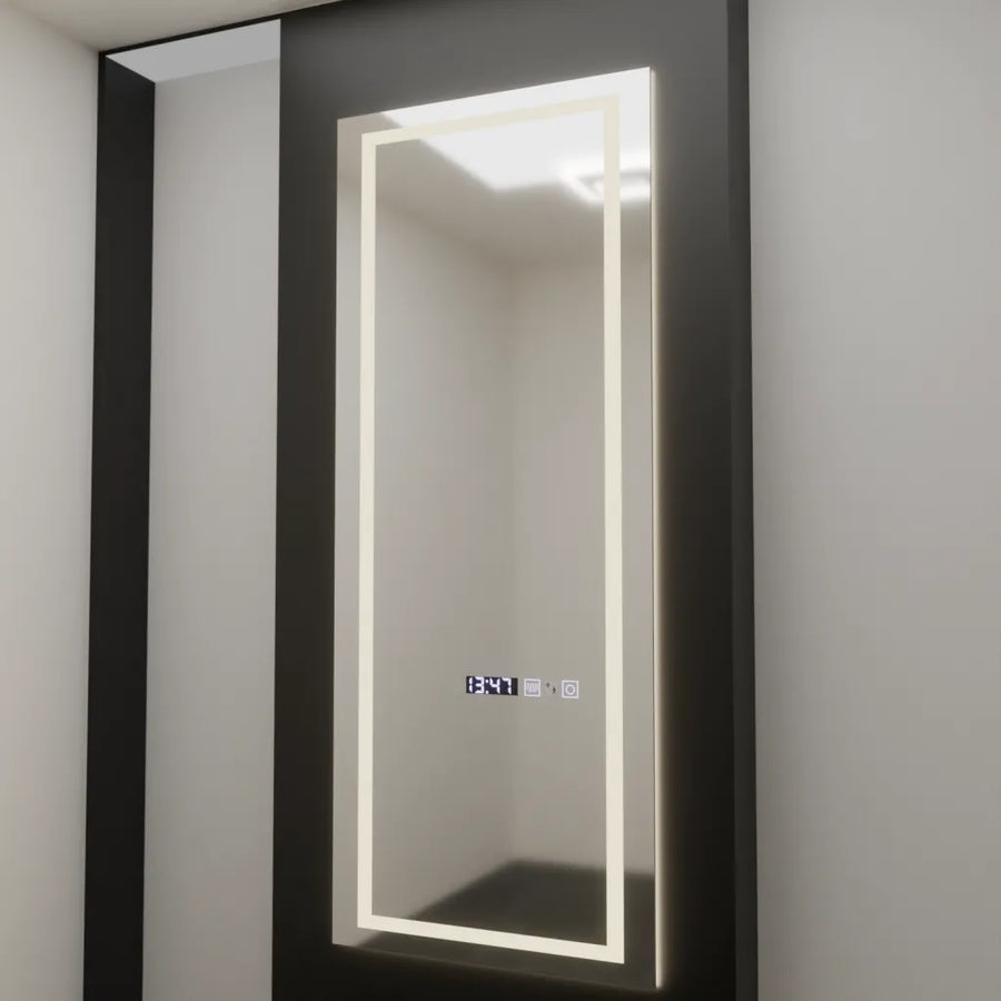 Obdélníkové LED zrcadlo, 60x150cm, Alessia Marcello Radarový senzor, Systém odmlžování, Hodiny & Teploměr, Dimabila, Toaletní Zrcadla Toaletní Zrcadla Výchozí název Alessandro Design