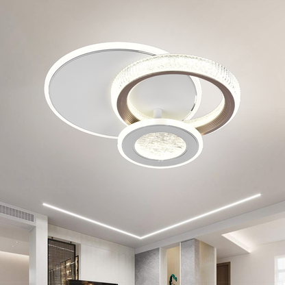 LED lustr NYXORA 44W, 3 kruhy, studené/teplé/neutrální světlo, bílé LED lustry Výchozí název Alessandro Design