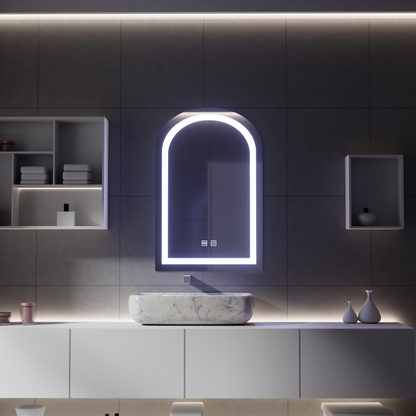 Dotykové LED zrcadlo s funkcí odmlžování, 80x50cm Zrcadla Korman E Výchozí název Alessandro Design