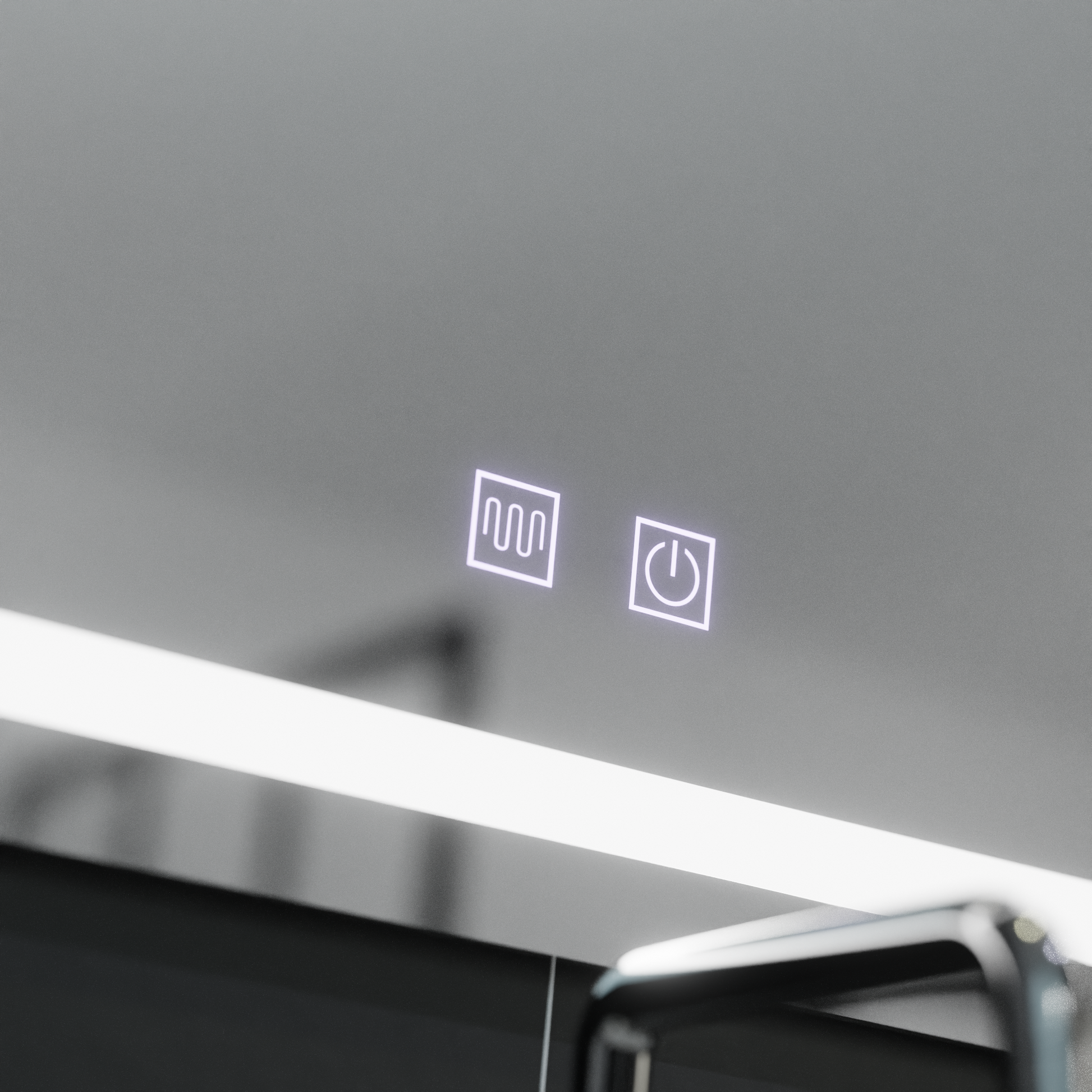 Obloukové LED zrcadlo 60x80cm, Arco Touch, Demister System, Stmívatelná zrcátka Korman E Výchozí název Alessandro Design