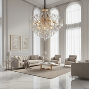 Křišťálový lustr CC9313/12FGD, 12x E14, Průměr 50cm, Zlatý