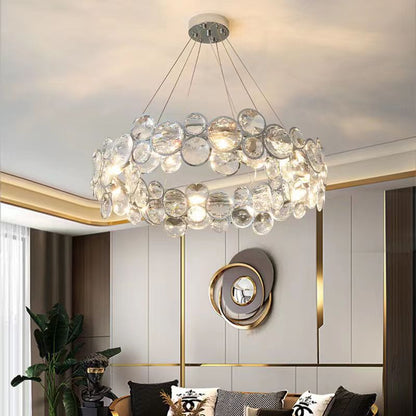 Angelica Crystal Lustr 6XE14 Silver, Průměr 49cm, Nastavitelná výška Moderní Lustry Výchozí název Alessandro Design