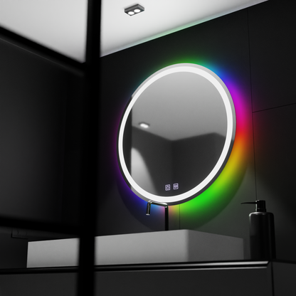 Kulaté LED zrcadlo 60cm, Spectrum Touch, RGB, Demister System Zrcadla Korman E Výchozí název Alessandro Design