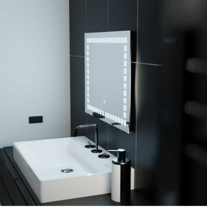 Obdélníkové LED zrcadlo, 80x60cm, mřížka Light Základní dotyková zrcadla Korman C Výchozí název Alessandro Design