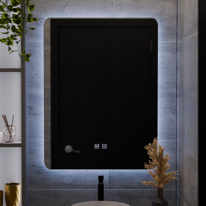 Touch Alexandra LED Mirror, Demister System 45X60cm Korman Mirrors E Výchozí název Alessandro Design
