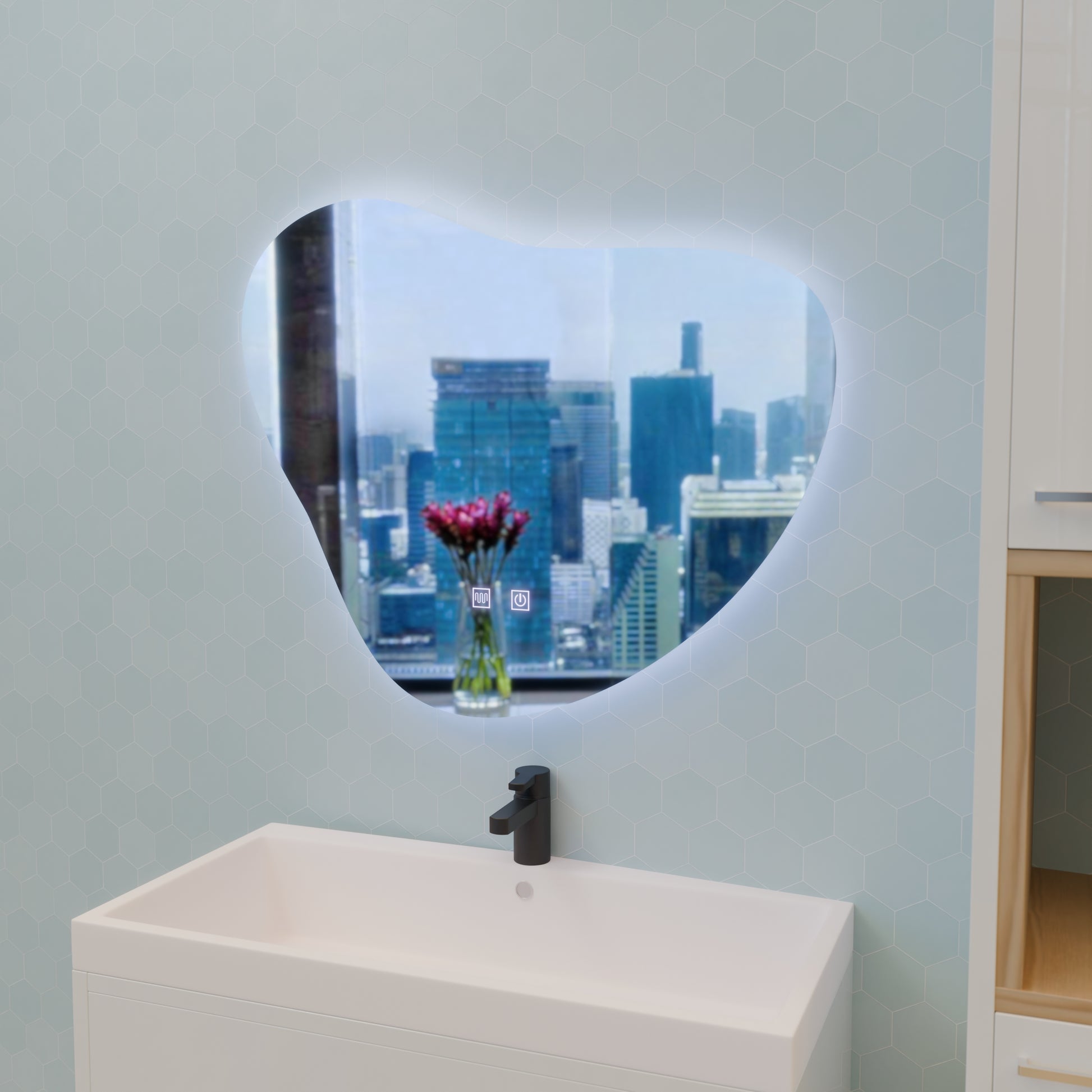 Zrcadlo LED Touch Avonita Demist System 87X70cm, E83S/87X70 Zrcadla Korman E Výchozí název Alessandro Design
