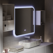 CLARIVO LED zrcadlo obdélníkové, 80X60cm, dotykové, Demister System Zrcadla Korman E Výchozí název Alessandro Design