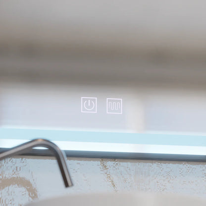 Obdélníkové LED zrcadlo 90x75cm EDGE Touch Demister System, černý rám zrcadla Korman E Výchozí název Alessandro Design
