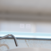 Obdélníkové LED zrcadlo 100x65cm EDGE Touch Demister System, černý rám zrcadla Korman E Výchozí název Alessandro Design