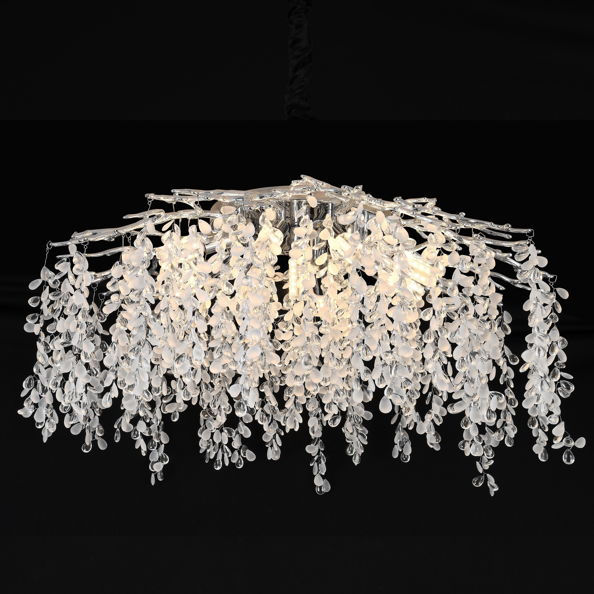 Candelabru Cristal WILLOW, 9x E14, Diametru 50cm, Crom Candelabre Cristal Default Title Alessandro Design
