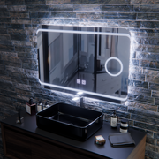 LED zrcadlo E30S/65X45, funkce dotyku a odmlžování, kosmetické světlo, 65x45cm, studené světlo 6000K Zrcadla Korman E Výchozí název Alessandro Design