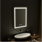 MODENA LED Touch Mirror Odmlžovací systém, hodiny a teplota 60x80 cm Korman S Mirrors Výchozí název Alessandro Design