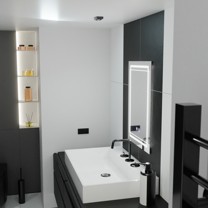 Obdélníkové LED zrcadlo, 60x80cm, KOVEN Touch, Demister System, Stmívatelná zrcátka Korman E Výchozí název Alessandro Design
