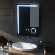 Obdélníkové LED zrcadlo, 60x80cm, Linea Touch, Demister System, Stmívatelné zrcátka Korman E Výchozí název Alessandro Design