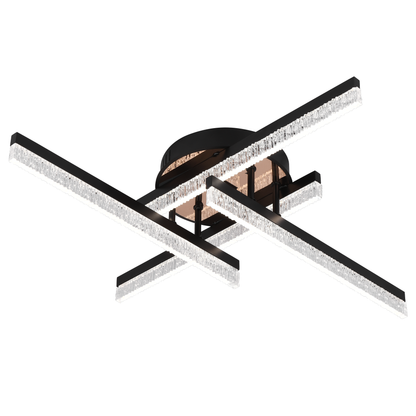 Lustra LED cu Telecomanda LT179/4BK, 34W, 4 Elemente, Lumina Rece/Clada/Neutra, Dimabila, Negru Lustre LED cu Telecomanda Default Title Alessandro Design